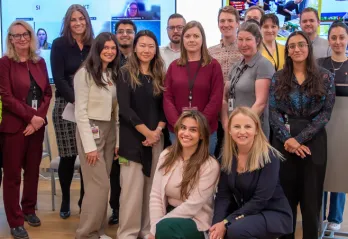 Andrea Johnston poses with the Innovation Canada team.